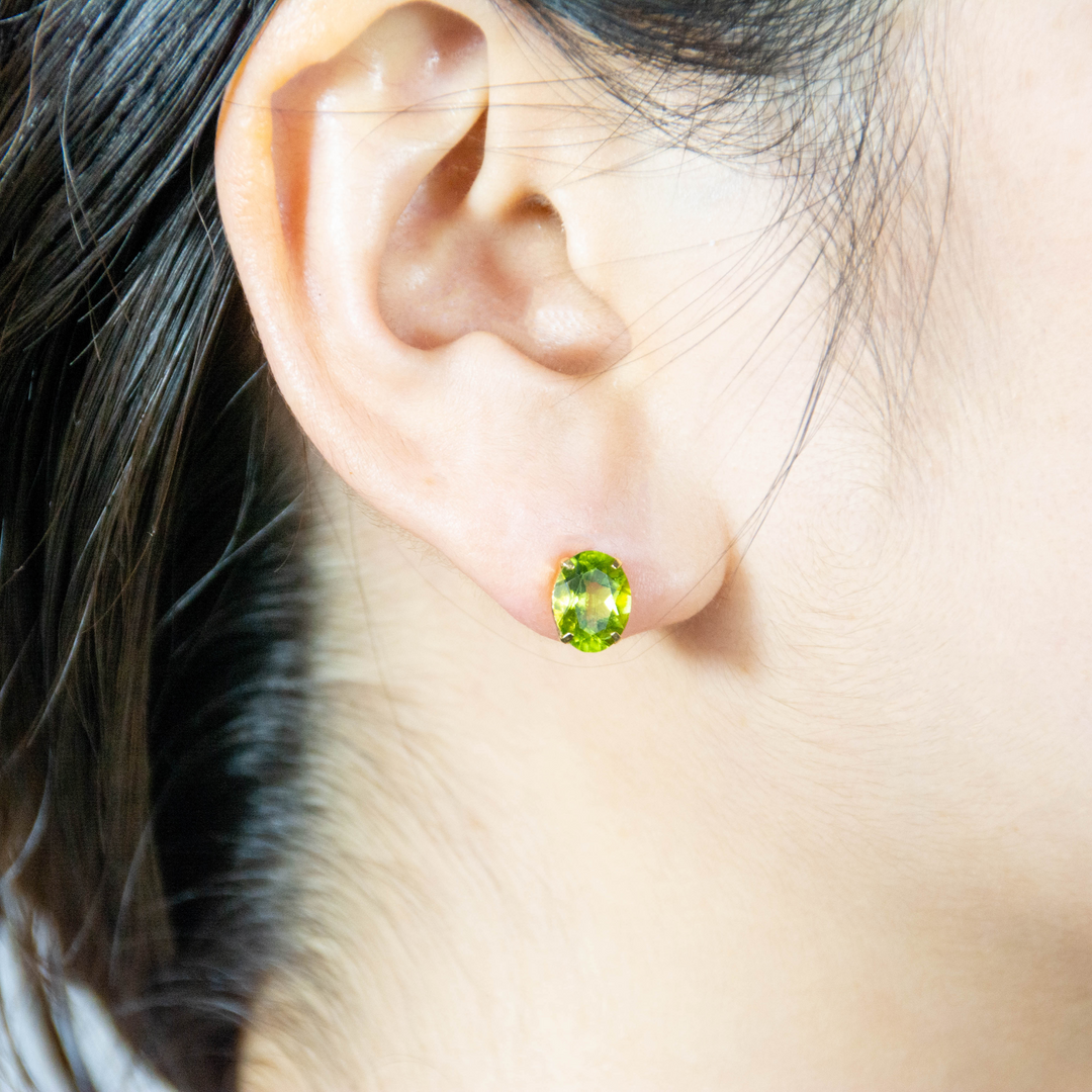 オーバルペリドットピアス – Elate Jewelry オーバルペリドットピアス – Elate Jewelry