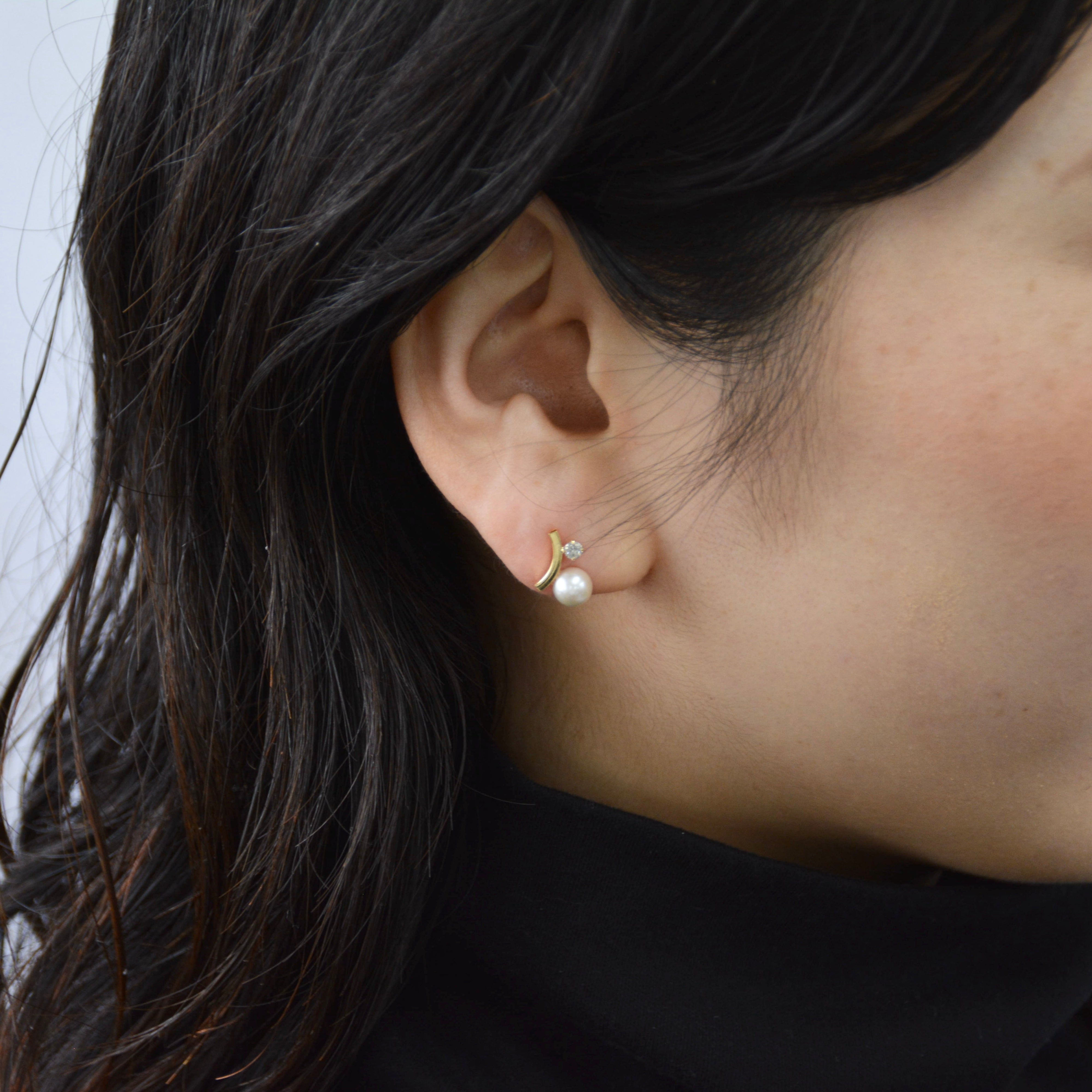 パール＆ダイヤモンドピアス – Elate Jewelry